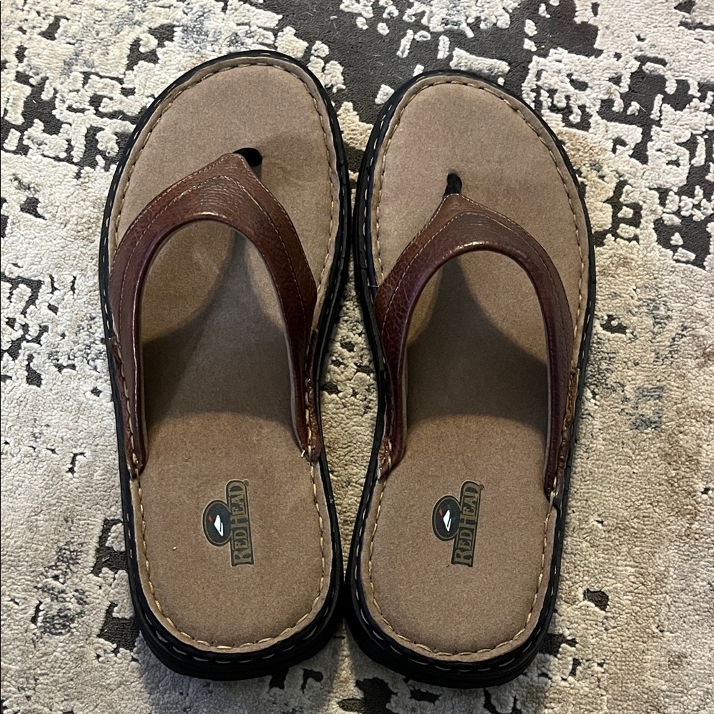 RedHead Brown and Tan Flip-Flops